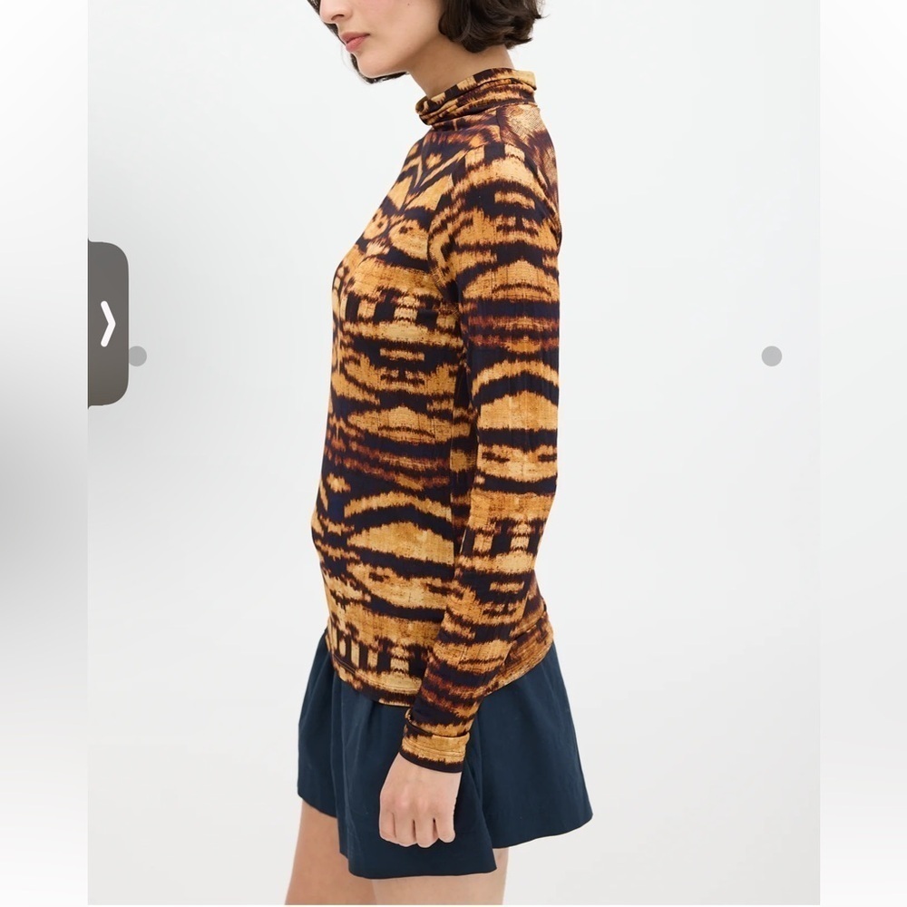 Ulla Johnson Aurelia Long Sleeve mock neck Top - Picture 3 of 8